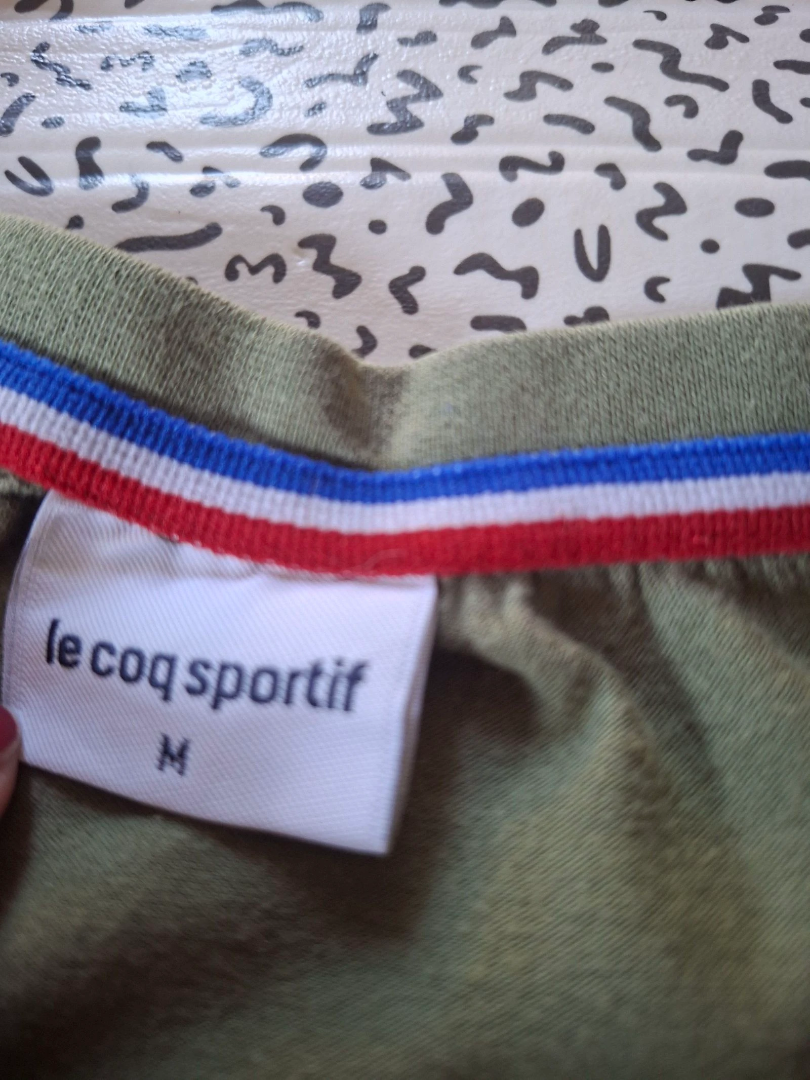 Le Coq Sportif khaki logo t-shirt for men size M 100% cotton – photo 5